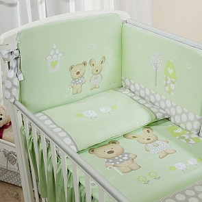 Комплект постельного белья для детей – Венеция, 3 предмета, салатовый (Perina, B3-02.1)